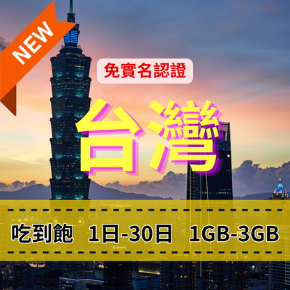 【eSIM】台灣5G高速日流量吃到飽方案｜免實名賣場｜每日高速用量達上限後降速無限使用，台灣暢遊上網